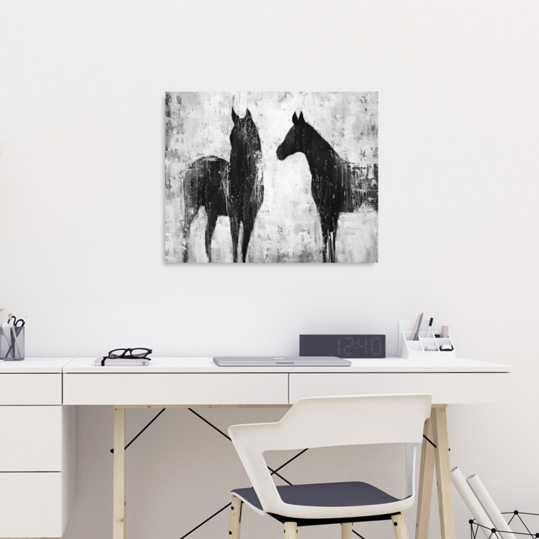 Begin Edition International Inc. Black And White Horses On Canvas